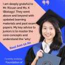 I am deeply grateful to Mr. Rizuan and Ms. K (Biology). 이미지