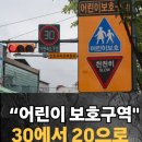 스쿨존 30에서 20으로 변경 추진…JPG 이미지
