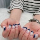 예쁜손네일 | 6년째 다니는 네일샵 🤍 꽃보다예쁜손 네이비 프렌치 네일 후기 울산 북구 네일샵