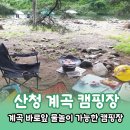 산청 계곡앞 무료 캠핑장 송정숲
