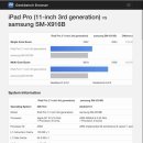 갤럭시탭s9 울트라 VS M1아이패드 프로 긱벤치 점수 비교 이미지