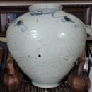 해주 청화백자 달항아리(40×40cm)