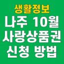 금성세탁소 | 나주사랑상품권 10월 충전 신청 방법 사용처 가맹점 조회