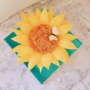 페이퍼플라워 주름지 해바라기 액자 이미지