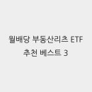 빌딩온부동산중개주식회사 | 월배당 부동산 리츠 ETF 추천 베스트 3