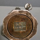 ★★ 大明永樂年施 款 蓮花盤 銅佛像 高16.2 이미지