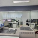 세븐일레븐 성남중원중앙점 | 성남 중원구 안개시트지 시공 후기｜상대원동 지식산업센터 유리 파티션 띠작업·체크무늬 반컷팅 사례