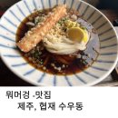 협재머겅가게 | 비양도가 보이는 협재 수우동 주말 웨이팅 없이 방문한 후기