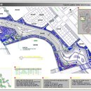 5블럭 인접 수변공원(제1호)과 중앙수변공원(제4호) 계획평면 도면 이미지