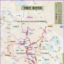 (3) 인왕산 산행지도, 산행코스, 등산지도, 등산코스, 등산로입구 안내(자하문고개-서울성곽능선 등산로입구-기차바위능선 교차점-인왕산정상) 이미지