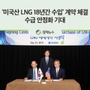 한국이 미국으로부터 액화천연가스(LNG)를 최장 18년간 도입하는 장기 매매계약을 체결했습니다. 이미지