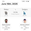 오늘 LA Dodgers 라인 업 이미지