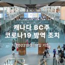 캐나다 BC주 코로나19 방역 현황 - 2022년 3월 기준 이미지