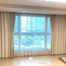 청아람 | 힐스테이트중동 리첸시아 청아람아파트 아이보리암막...화이트블라인드 외 거실커튼인테리어 시공후기