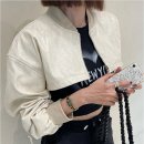 플링 소프트 레더 크롭 자켓 이미지