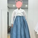 파랑한복 | [박씨네우리옷_6] 진한 파랑 실크 한복 가봉 후기입니다~