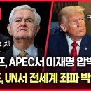 [LIVE] 트럼프,UN서 전세계 좌파 박살/이재명 UN서 개망신/뉴트 깅그리치 &#34;트럼프, APEC서 이재명 압박해야&#34; 그라운드씨﻿ 이미지