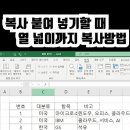 엑셀 복사 붙여넣기시 열 넓이까지 복사 붙여 넣는 방법 이미지