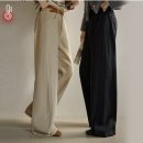 미시라인 | 도드리 쇼핑물 트윌 라인 와이드 바지 내돈내산 착용 후기