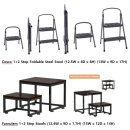 Foldable Adjustable Step Stools (Metal Wood Plastic) 이미지