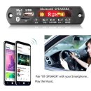 Kebidu 무선 블루투스 5.0, 차량용 MP3 WMA 디코더 보드, 5V 오디오 모듈, USB AUX TF FM 라디오 모듈, 2* 이미지