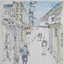 어반스케치B | 어반스케치_펜드로잉 서울 종로구 돈화문로 공구거리, 봄내 스케치 Distillation