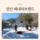 세한어린이집 | 부산 근교 가볼만한 곳 양산 배내허브랜드 4살 아기 첫눈썰매장