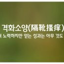 격화소양ㅣ隔靴搔痒