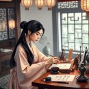 붓글씨 서예(한글, 한자) 이미지