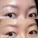 눈썹탈색 후기, 클리오네 프라임 내추럴 브로우 톤 체인저 눈썹염색 이미지 변화