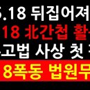 5.18 뒤집어져! 5.18 北간첩 활동 광주고법 사상 첫 판결 5.18폭동 법원 무죄 이미지