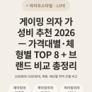 게이밍 의자 가성비 추천 2026 — 가격대별·체형별 TOP 8 + 브랜드 비교 총정리