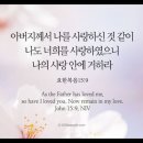 오늘의 '영어성경 사진'(131강) “예수님의 사랑(愛)안에 거하세요”(요한복음 15장 9절) 이미지