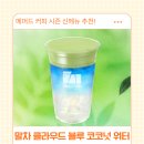 블루코코넛 | 메머드커피 말차 클라우드 블루 코코넛 워터 맛 후기｜코코넛 워터 말차 조합