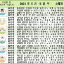 2023년 5월 16일 운세 및 세상 소식 이미지