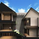 반지하와 단올림의 좌우 이격 두채 한집 스킵플로어 협소주택 이미지