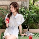 아뜨랑스 | 내돈내산 아뜨랑스 여름 데일리룩 블라우스, 데님 후기