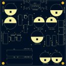 PCB아트웤(KiCAD 8.0)..... A2 Drive 6V6_Single Amplifier PCB 패턴 이미지