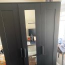 [코퀴틀람]IKEA BRIMNES Wardrobe with 3 doors, black 옷장 팝니다 이미지