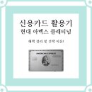 카드발급기 - 현대 아멕스 플래티늄 플래티넘 (현아플)