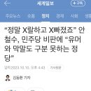 안철수 : “정말 X랄하고 X빠졌죠” 민주당 비판에 “유머와 막말도 구분 못하는 정당” 이미지