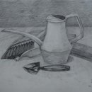 소묘와 수채화 이미지