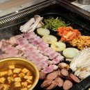 돈가마 강릉교동맛집 참숯초벌에 구워주는 강릉고기집 돌판구이 고기반판 돼지생막창
