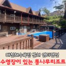 엠티 펜션 대천해수욕장 근처 대형 수영장 풀이 있는 통나무 펜션 스위트101호 숙박후기