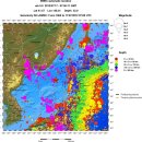 동해바다 해상 리히터 규모 5.0 지진발생모습 이미지