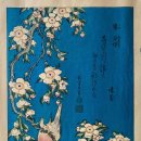 1834 | 가쓰시카 호쿠사이 — 개인 소장 / 멋쟁이새와 수양벚나무 / 1834년경 작 (#1830년대)