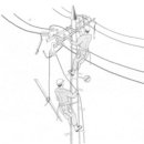 16.전신주의 형강교체하는 장면 이미지