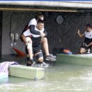 일본 럭비팀, 태풍’하기비스’에 물바다 속 팀 훈련 이미지