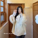 폭스 | 컴플렉스앨리스 폭스 퍼 케이프 코트 내돈내산 후기 | 아이보리 망토 코트 코디