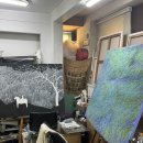 전투장 같은 화실 분위기/해운대화실/부산서양화전문미술학원/해운대센텀성인미술학원 이미지